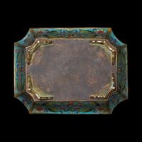 A Chinese Cloisonne Enamel Small Jardinière, Possibly 18th/19th Century 或为清中期 掐丝珐琅西番蓮紋四方花盆