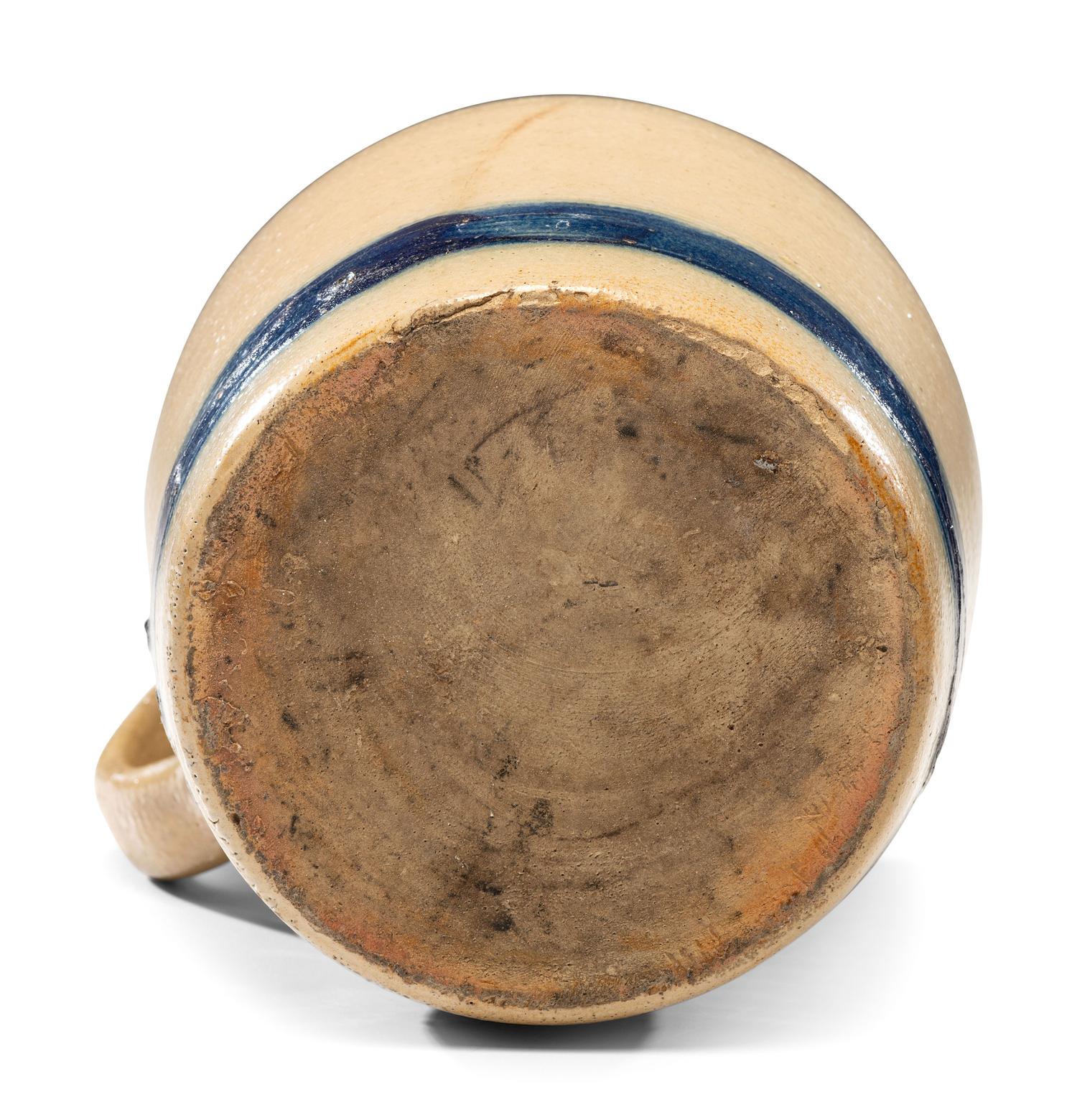 A Cobalt Decorated Stoneware Pitcher