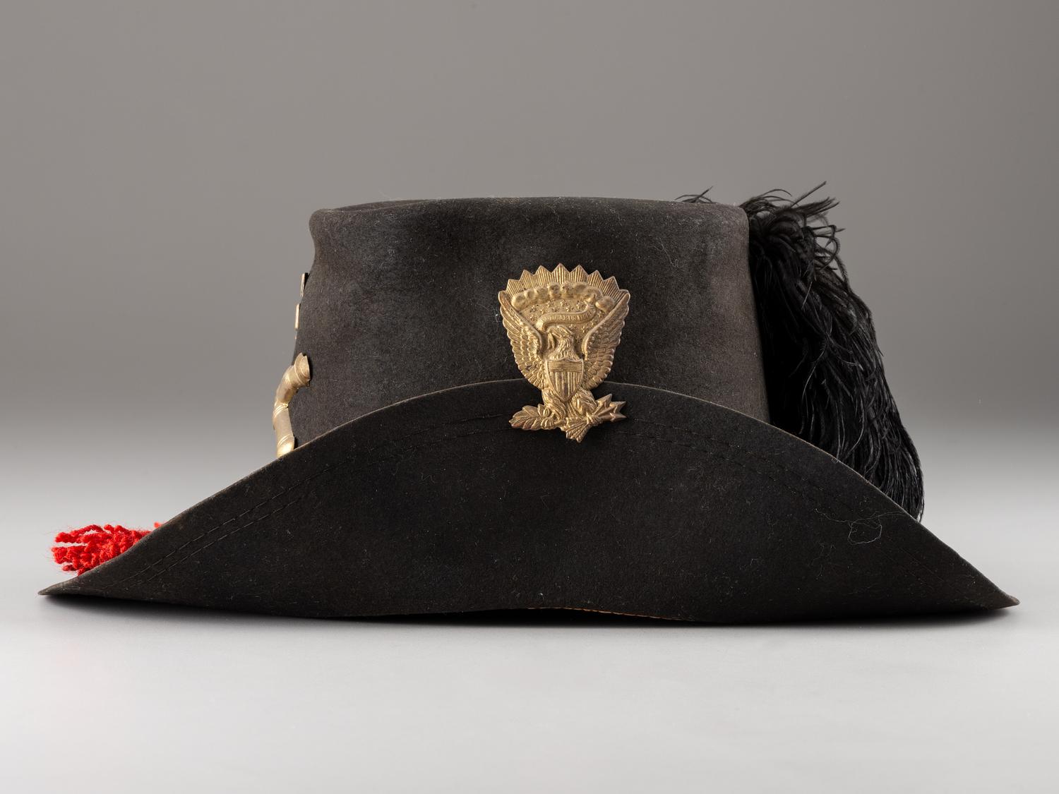 [CIVIL WAR]. Model 1858 Union artillery Hardee hat with added insignia.