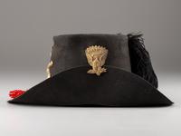 [CIVIL WAR]. Model 1858 Union artillery Hardee hat with added insignia.