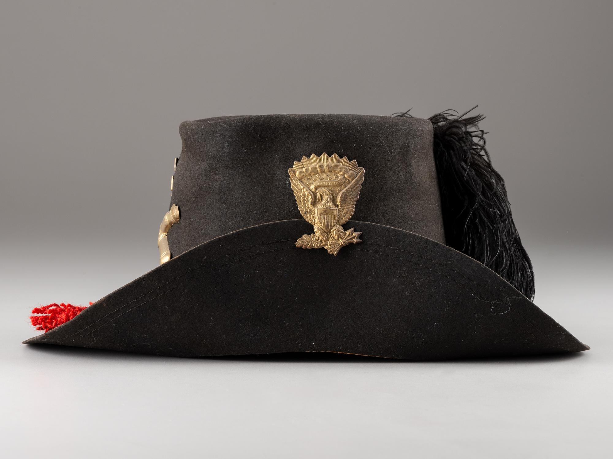 [CIVIL WAR]. Model 1858 Union artillery Hardee hat with added insignia.