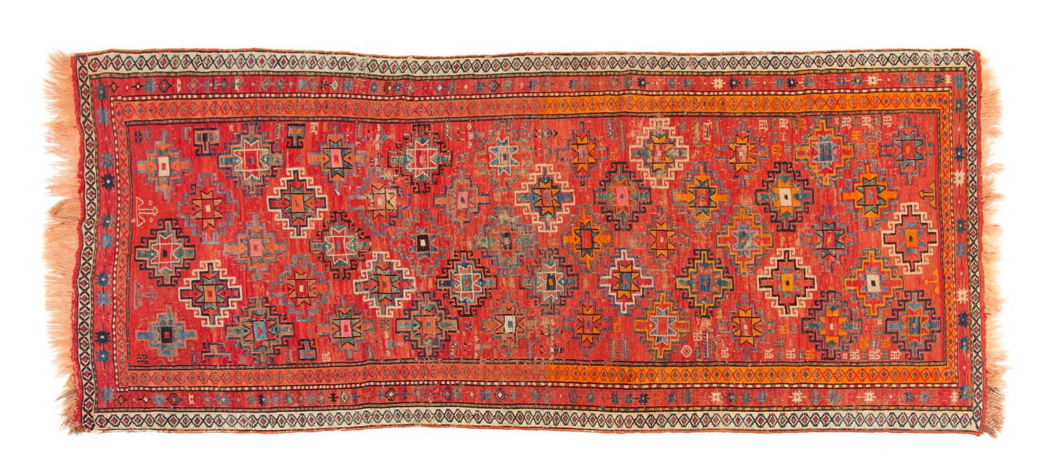 A Soumak Wool Runner 7 feet 4 inches x 3 feet 5 inches. — CIRCA 1880