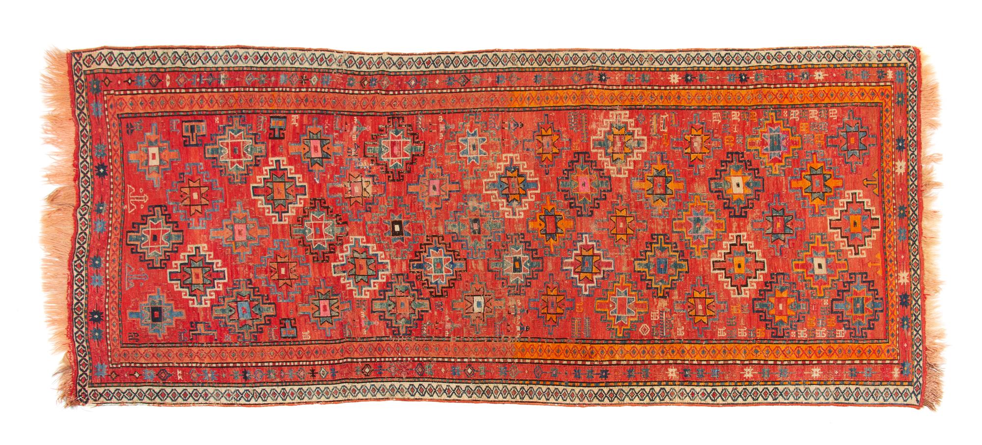 A Soumak Wool Runner 7 feet 4 inches x 3 feet 5 inches. — CIRCA 1880