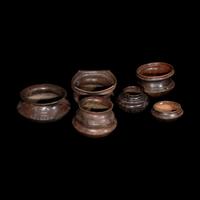 Six San Agustin Burnished Carinated Bowls