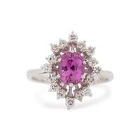 PINK SAPPHIRE AND DIAMOND RING