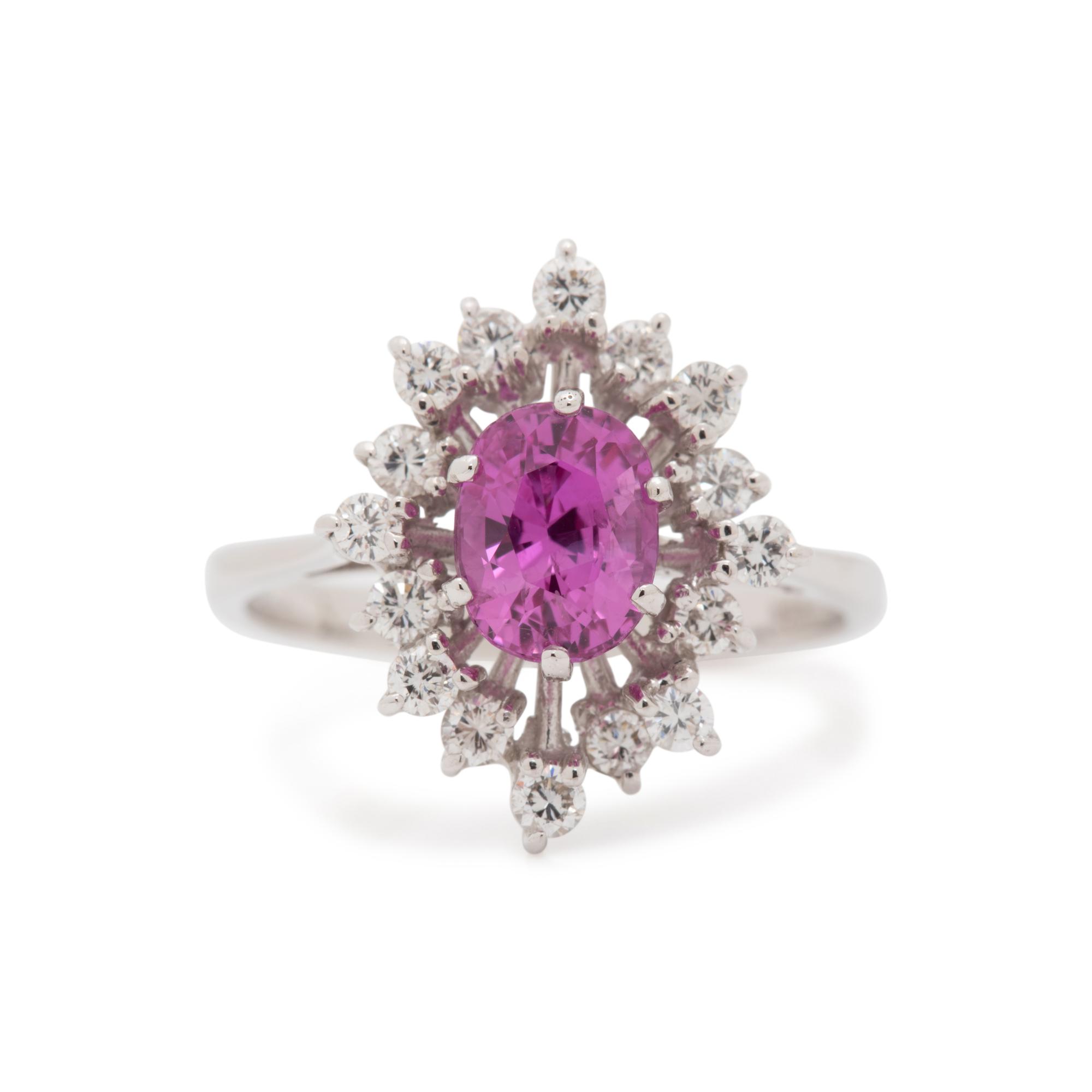 PINK SAPPHIRE AND DIAMOND RING