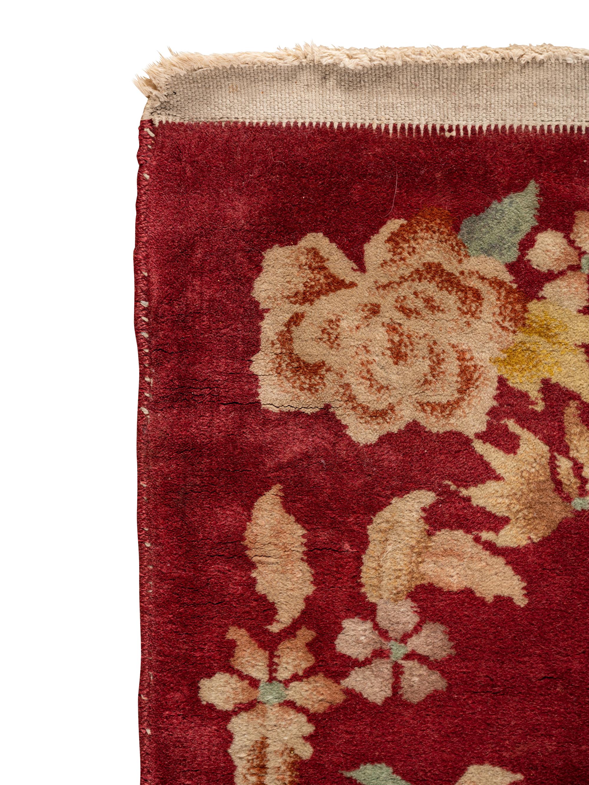 Two Chinese Art Deco Wool Rugs