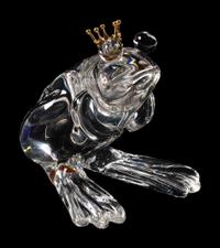 A Steuben Frog Prince Gold-Mounted Figure