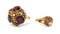 A Collection of Gold and Gem Rings, 8.20 dwts.
