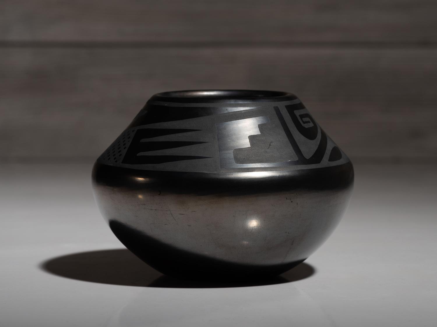 Pottery Jar with High Gunmetal Finish June 1969