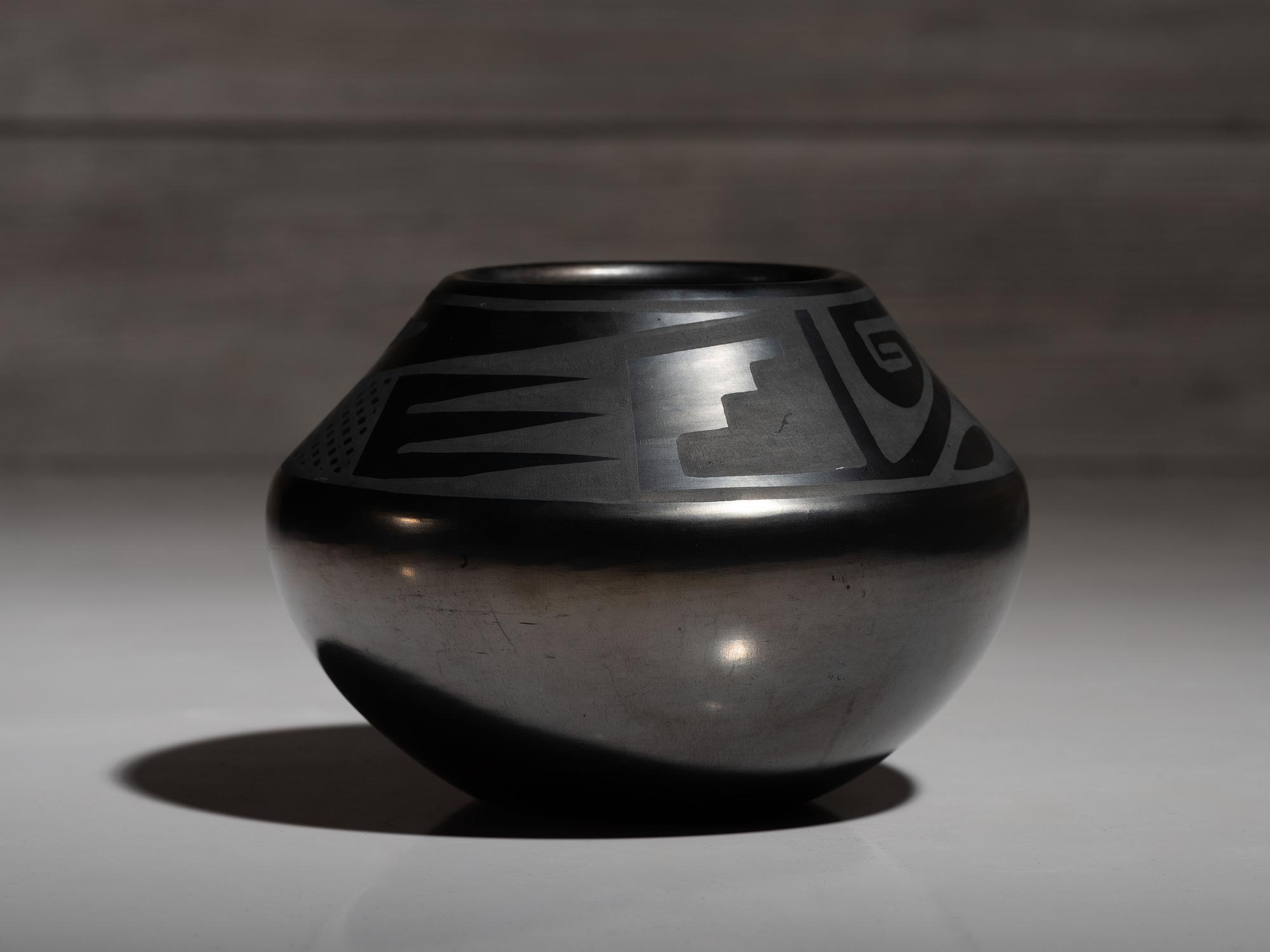Pottery Jar with High Gunmetal Finish June 1969