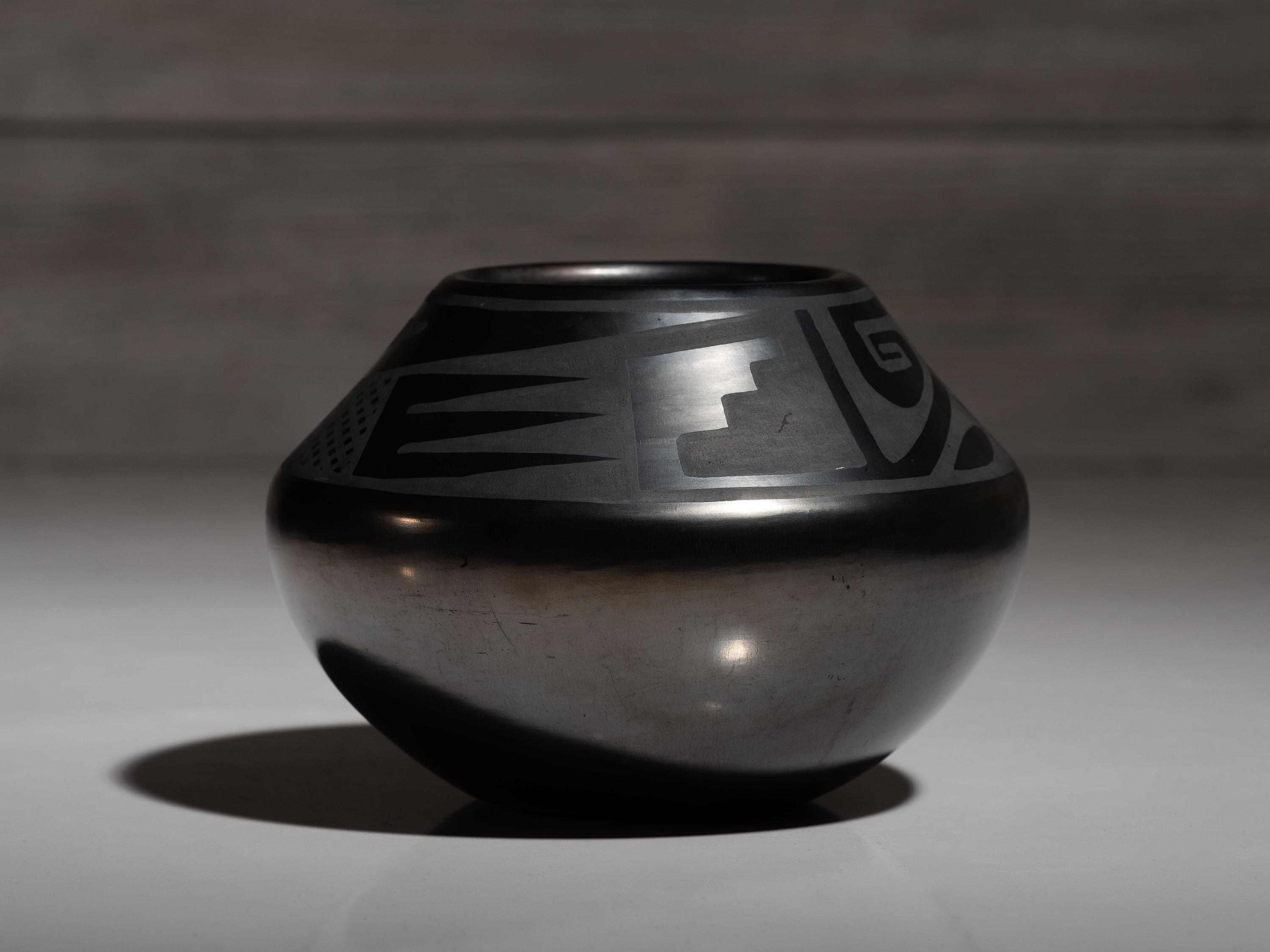 Pottery Jar with High Gunmetal Finish June 1969