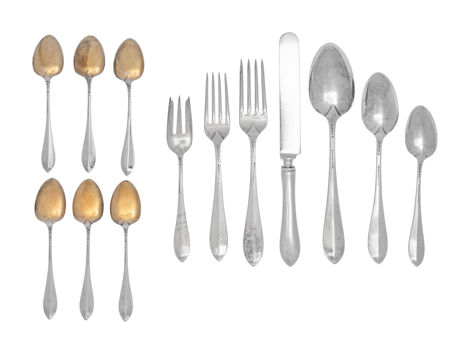 An American Silver Flatware Service