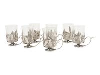 A Collection of Castor Cooper Pewter Stemware