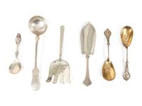 A Group of Silver Serving Flatware