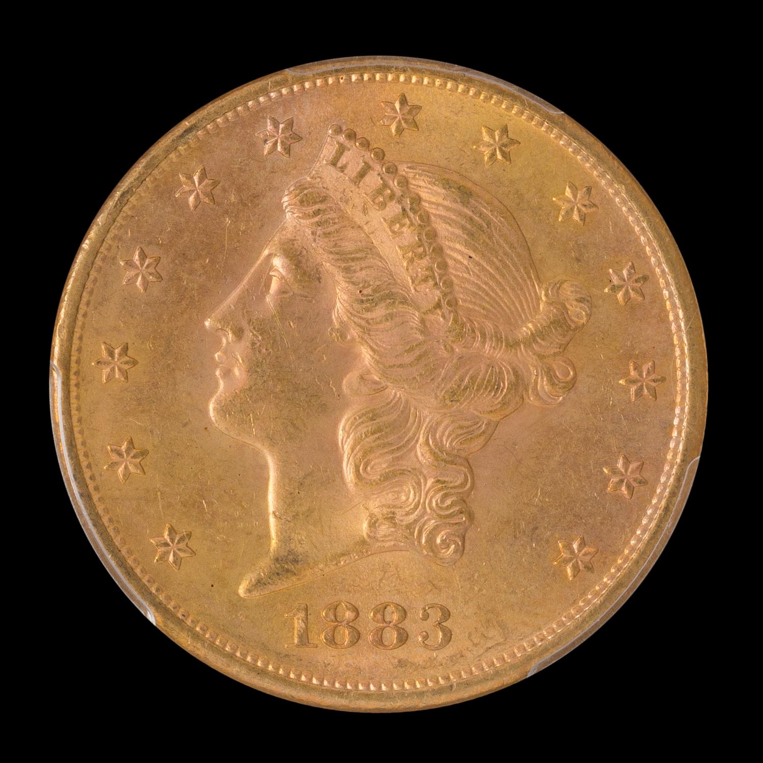 A United States 1883-S Liberty Head $20 Gold Coin
