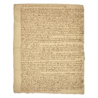 [Colonial America] Plymouth Colony Seeks a Royal Charter: A Rare and Important Plymouth Colony Document