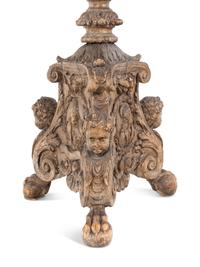 A Pair of Italian Giltwood Pricket Sticks