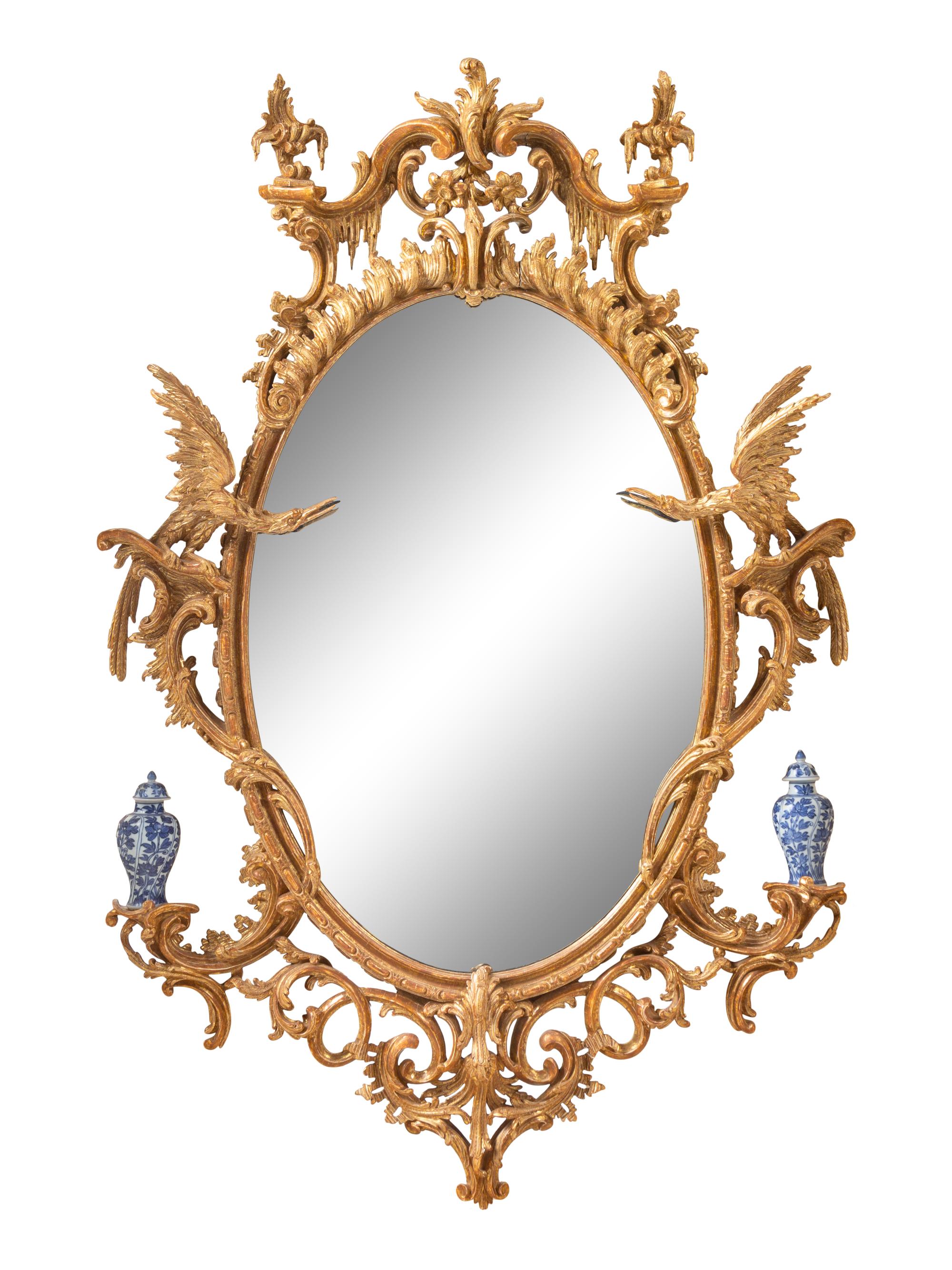 A Pair of George II Giltwood Mirrors