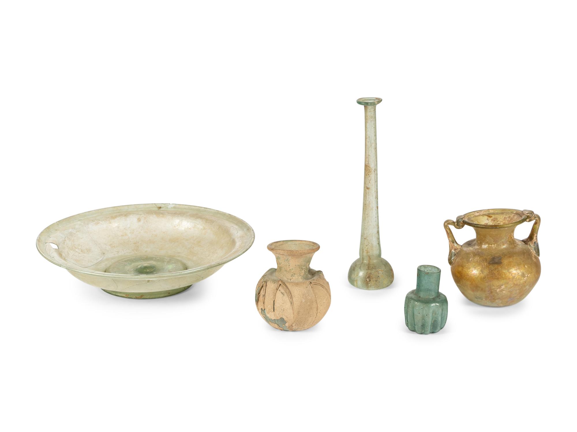 Five Roman and Islamic Glass Vessels