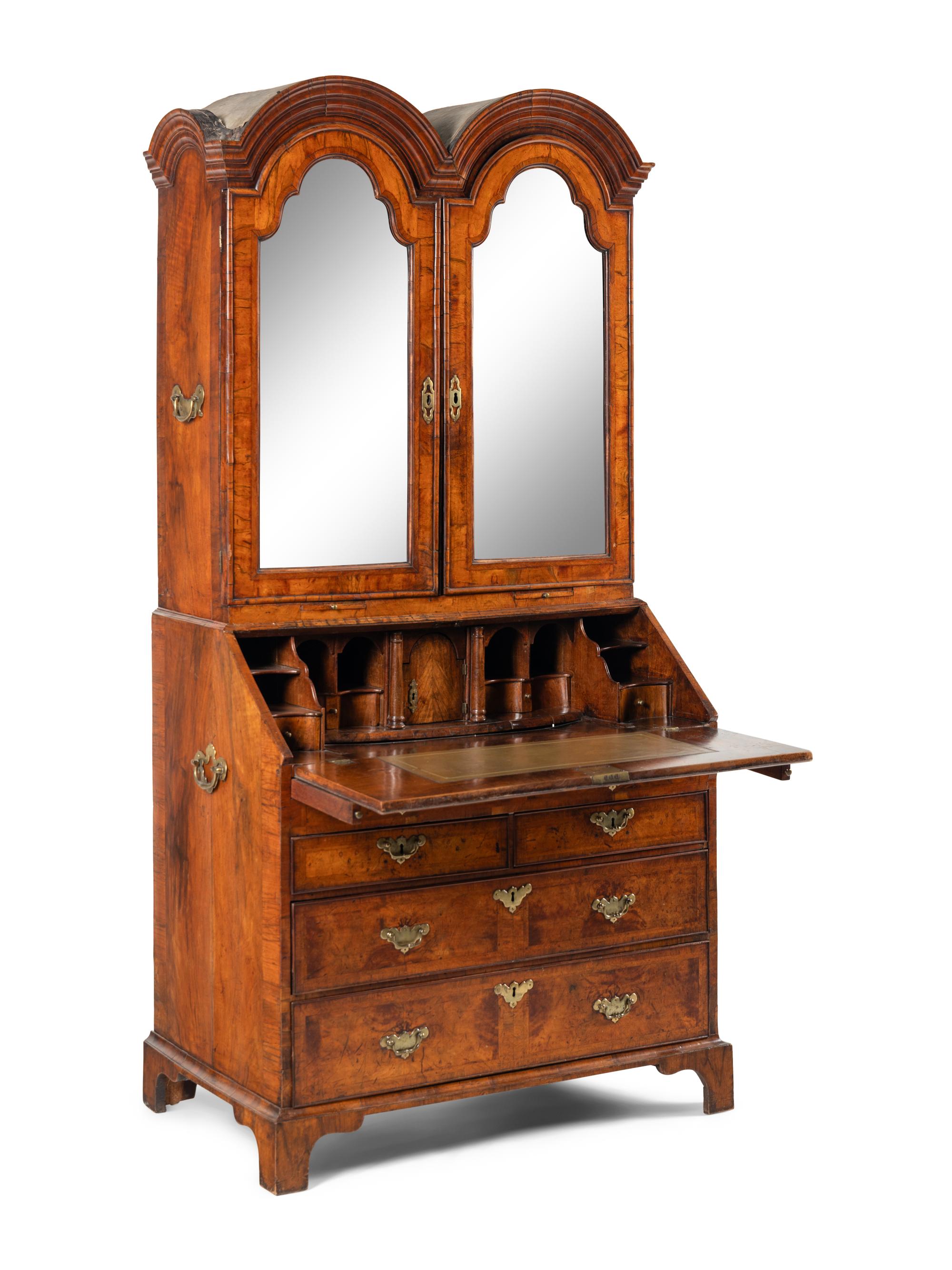 A George I Walnut Bureau Cabinet
