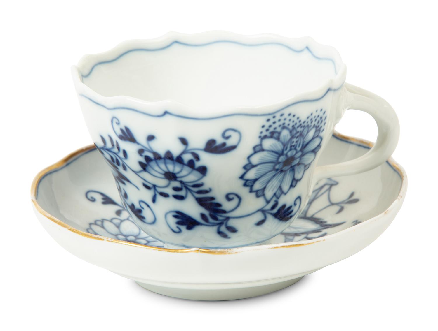 Six Meissen Porcelain Cups and Saucers — 19TH/20TH CENTURY