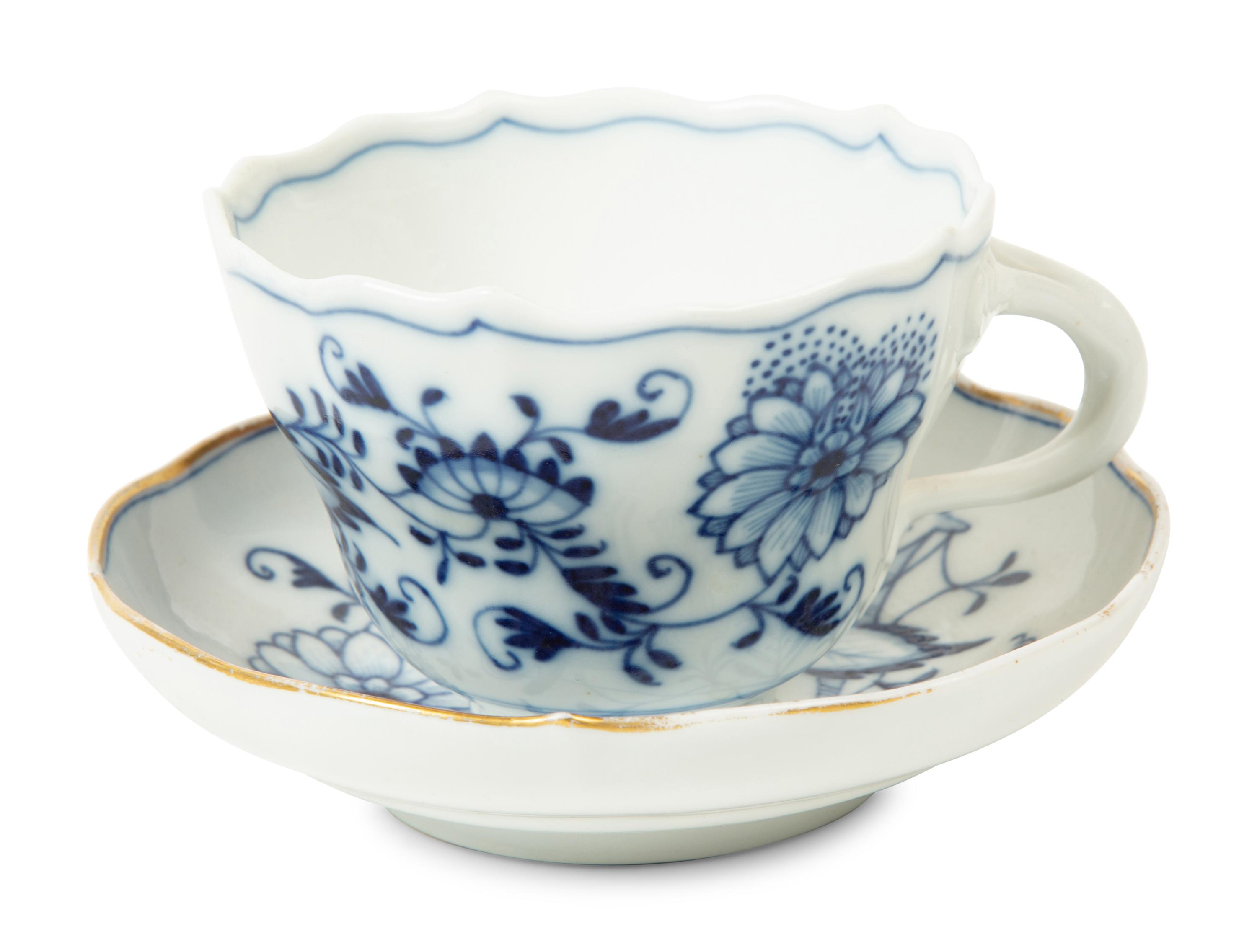 Six Meissen Porcelain Cups and Saucers — 19TH/20TH CENTURY