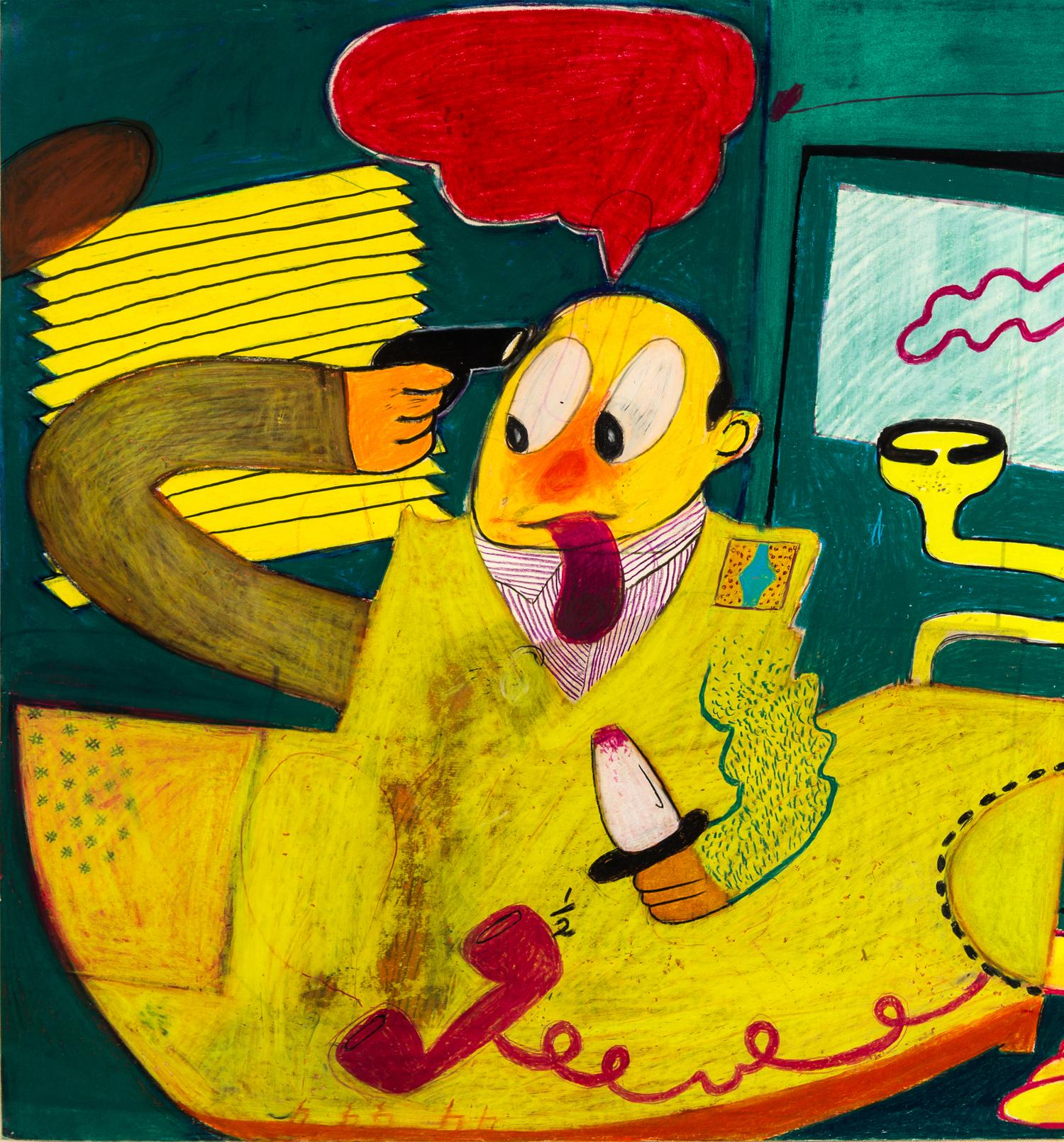 Peter Saul, (American, b. 1934), Head Office, 1963