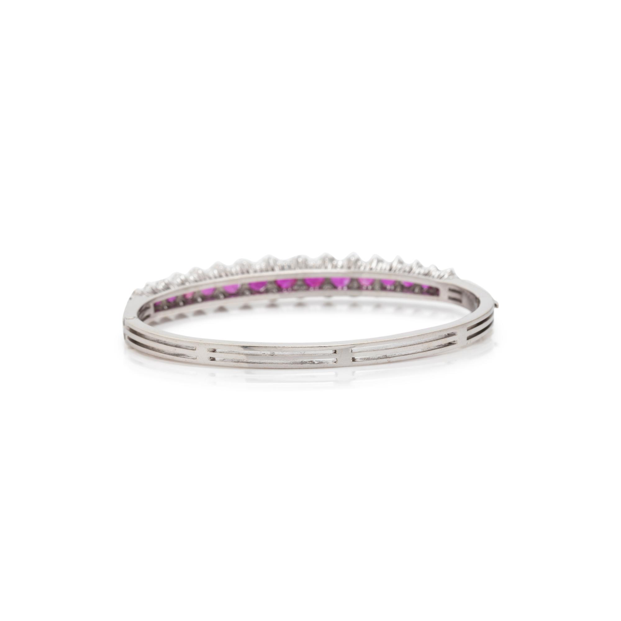 RUBY AND DIAMOND BANGLE BRACELET