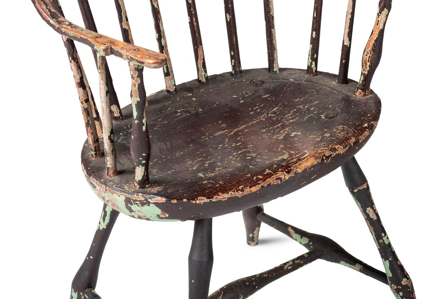 Three Paint Decorated Windsor Chairs