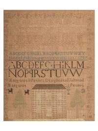 A Needlework Embroidered Schoolgirl's Sampler, Wrought by Margaret B. Peters