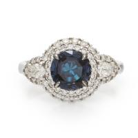 Hubert, Synthetic Alexandrite and Diamond Ring