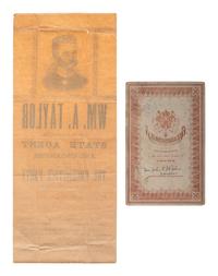 [POLITICS]. A diverse group of 19th-century ephemera, incl. politics, agriculture, and commerce.