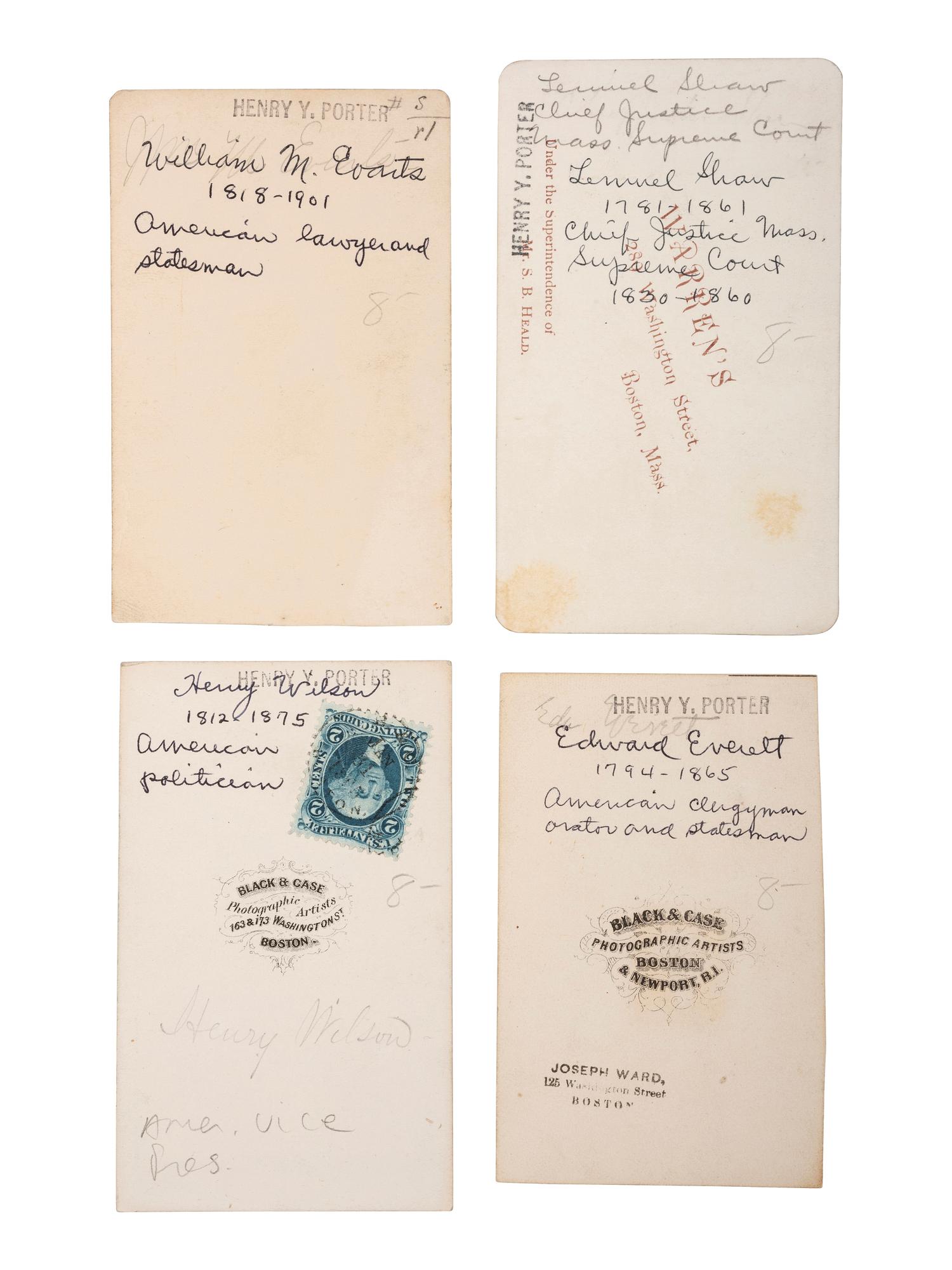 [CIVIL WAR]. 20 CDVs featuring antebellum & war-era politicians and statesmen, including: