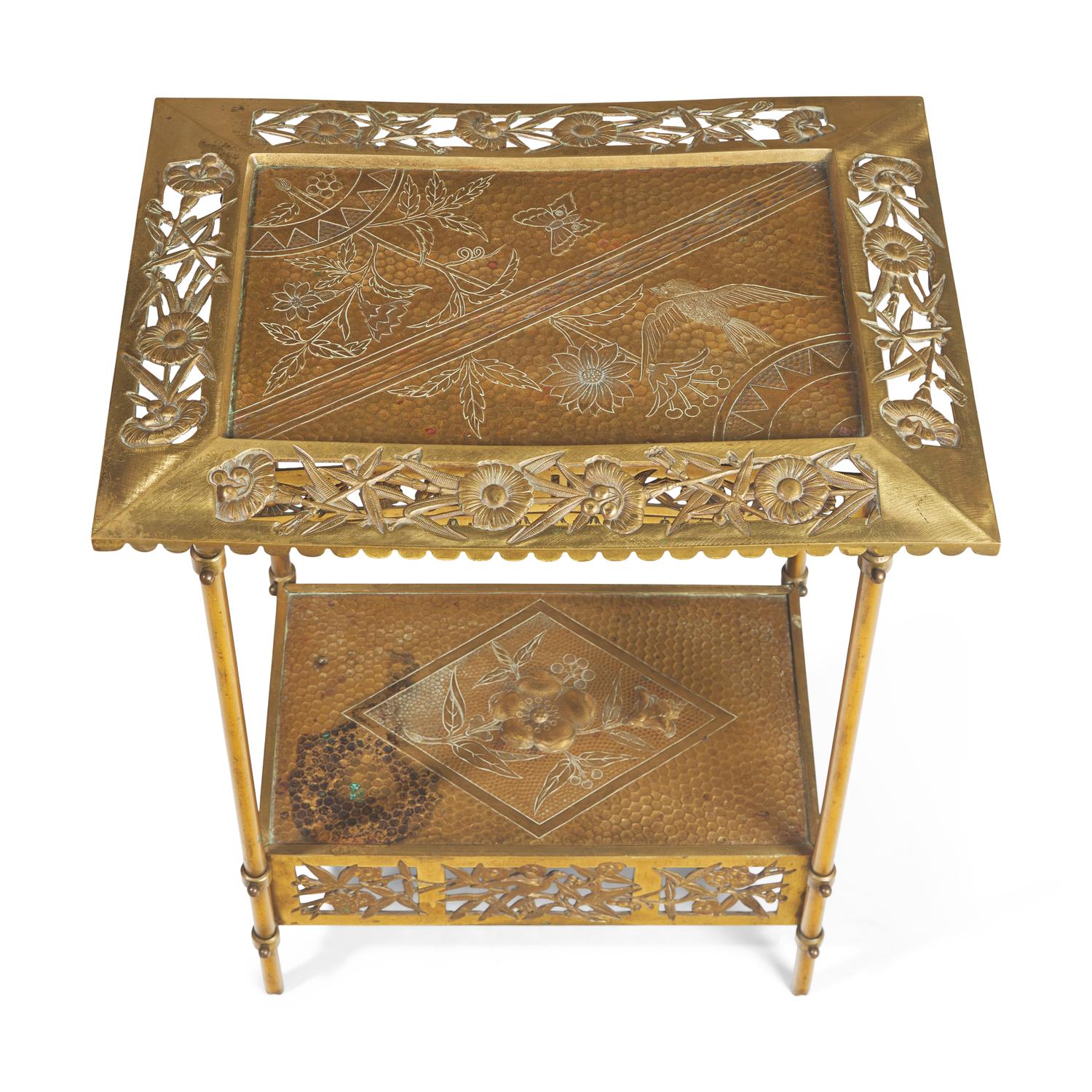 An Aesthetic Movement Japanesque Brass Table