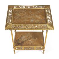 An Aesthetic Movement Japanesque Brass Table