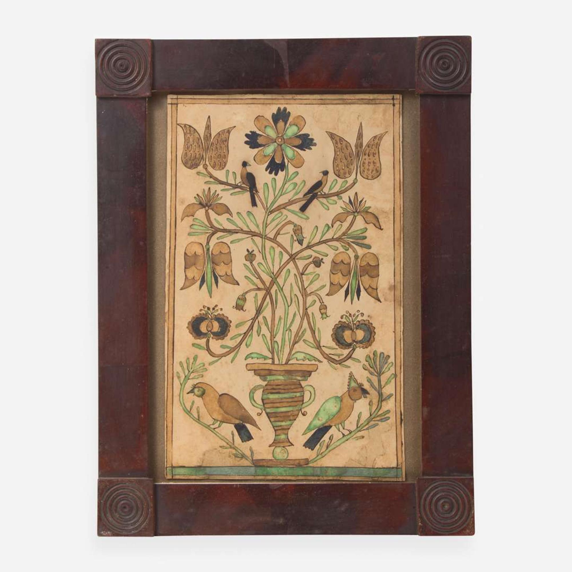 A Fraktur drawing Southeastern, Pennsylvania, circa 1840