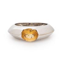 Piaget, Citrine, Diamond, and White Gold Ring