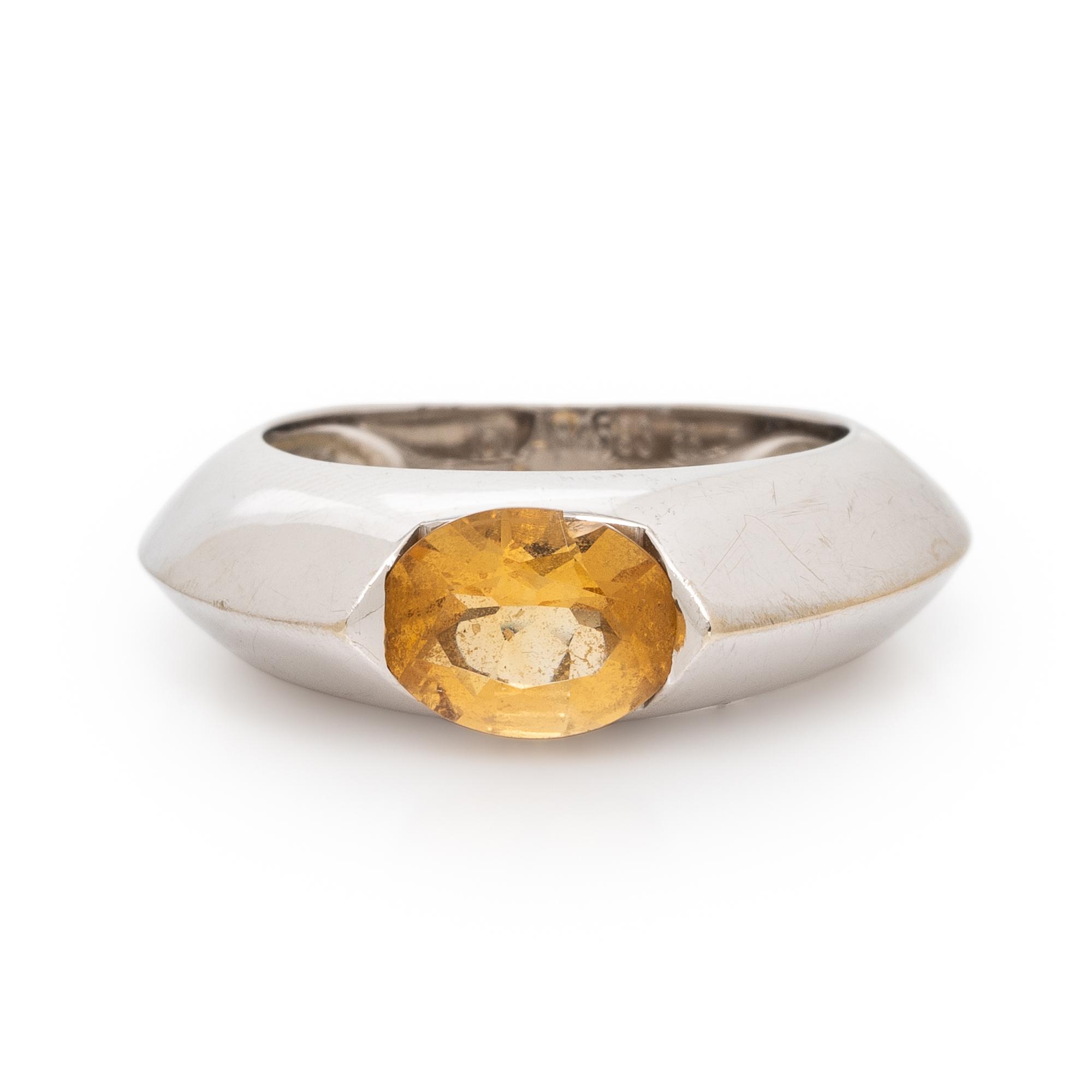 Piaget, Citrine, Diamond, and White Gold Ring