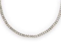 DIAMOND AND WHITE GOLD LINE NECKLACE