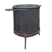 A Copper and Iron Vessel, Lisotto Grappa Distillery 35.5" W x 23" D x 29" H — Italy, 20th Century