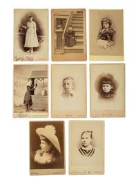 [EARLY PHOTOGRAPHY]. 50+ CDVs & cabinet cards of children, incl uniformed lads & precious portraits.