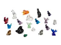 A Group of Nineteen Glass Animal Figures