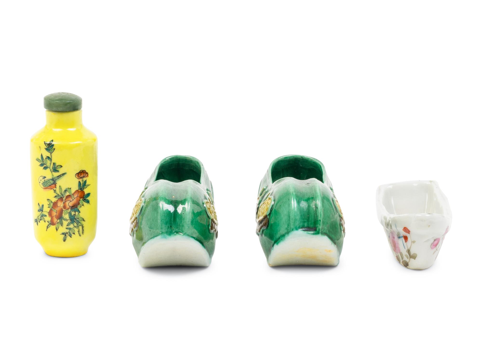 Four Chinese Miniature Porcelain Articles