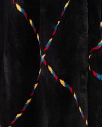 Zuki Sheared Beaver Fur Coat with Multi-Hued Stripes, 1990-2000s