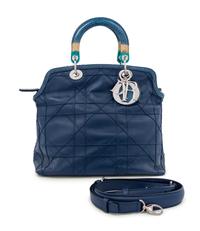 Christian Dior Blue Leather Granville Bag, 2011