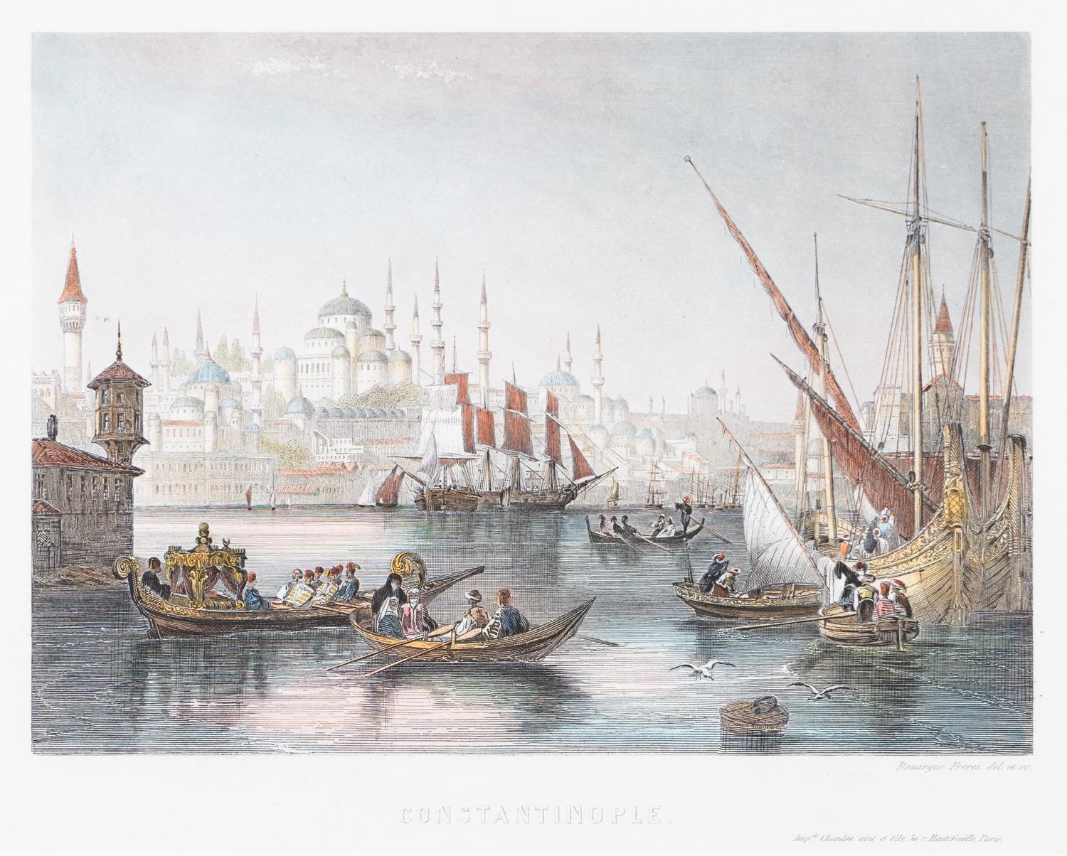A Group of Six Steel Engravings of Turkey After Thomas Allom and Rouargue