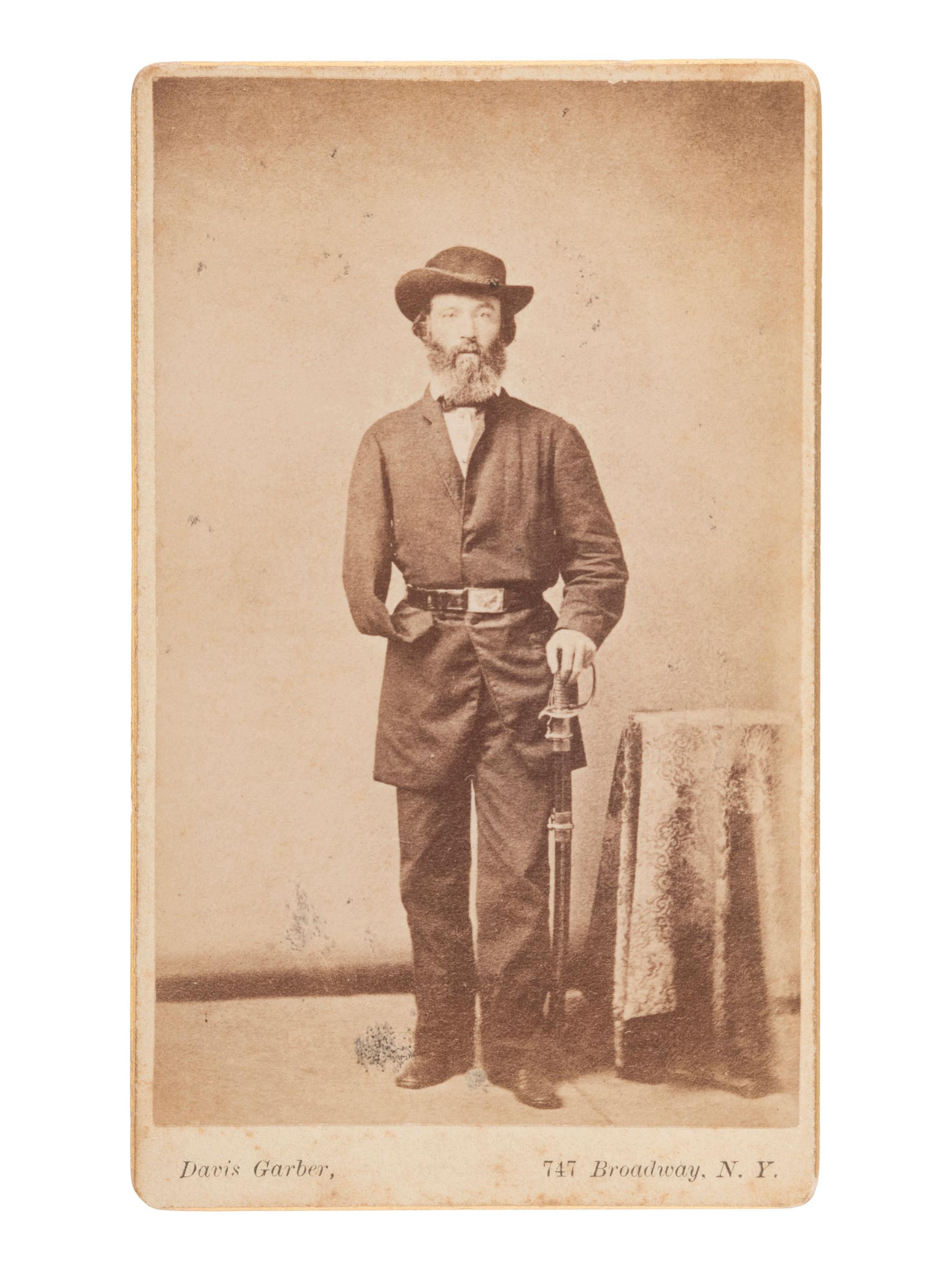 [CIVIL WAR]. CDV of US Army officer and amputee Thomas W. Sweeny, WIA Mexican War and Civil War.