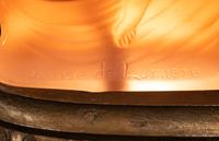 A McKee Frosted Glass Danse de Lumiere Lamp