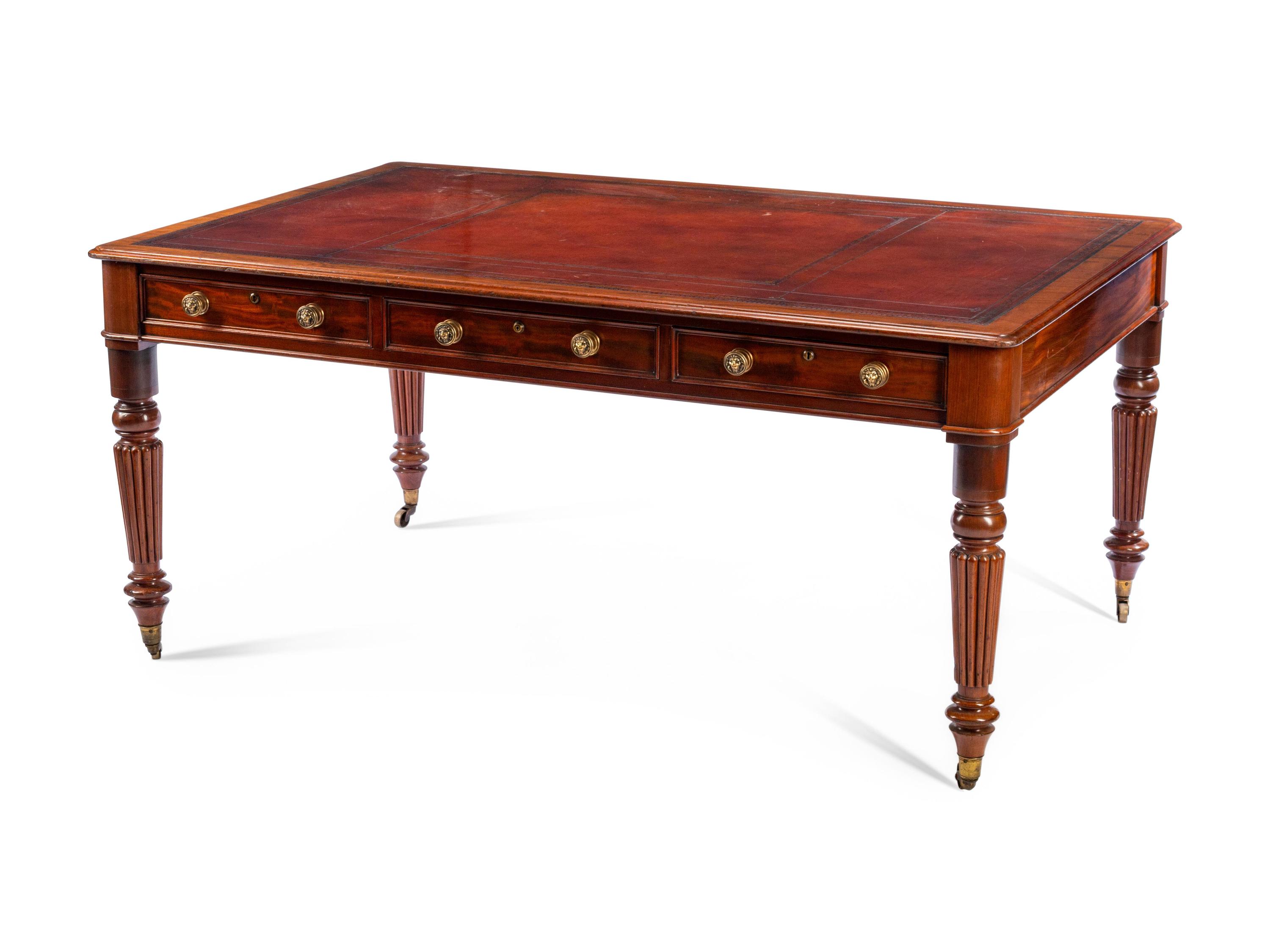 A William IV Mahogany Partners Desk